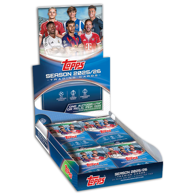 TOPPS UEFA Club Competitions Soccer Cards 25/26 - Hobby Box -