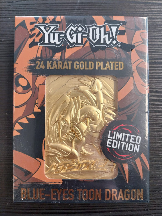 Blue Eyes Toon Dragon - 24k Gold Plated Metal Card