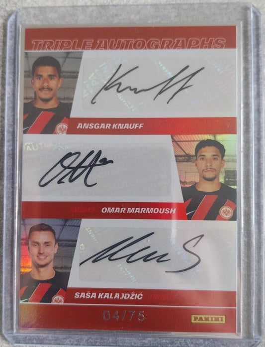 Triple Autogramm: Knauff - Marmoush - Kalajdzic /75