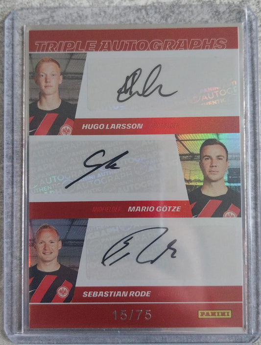 Triple Autogramm: Larsson - Götze - Rode /75