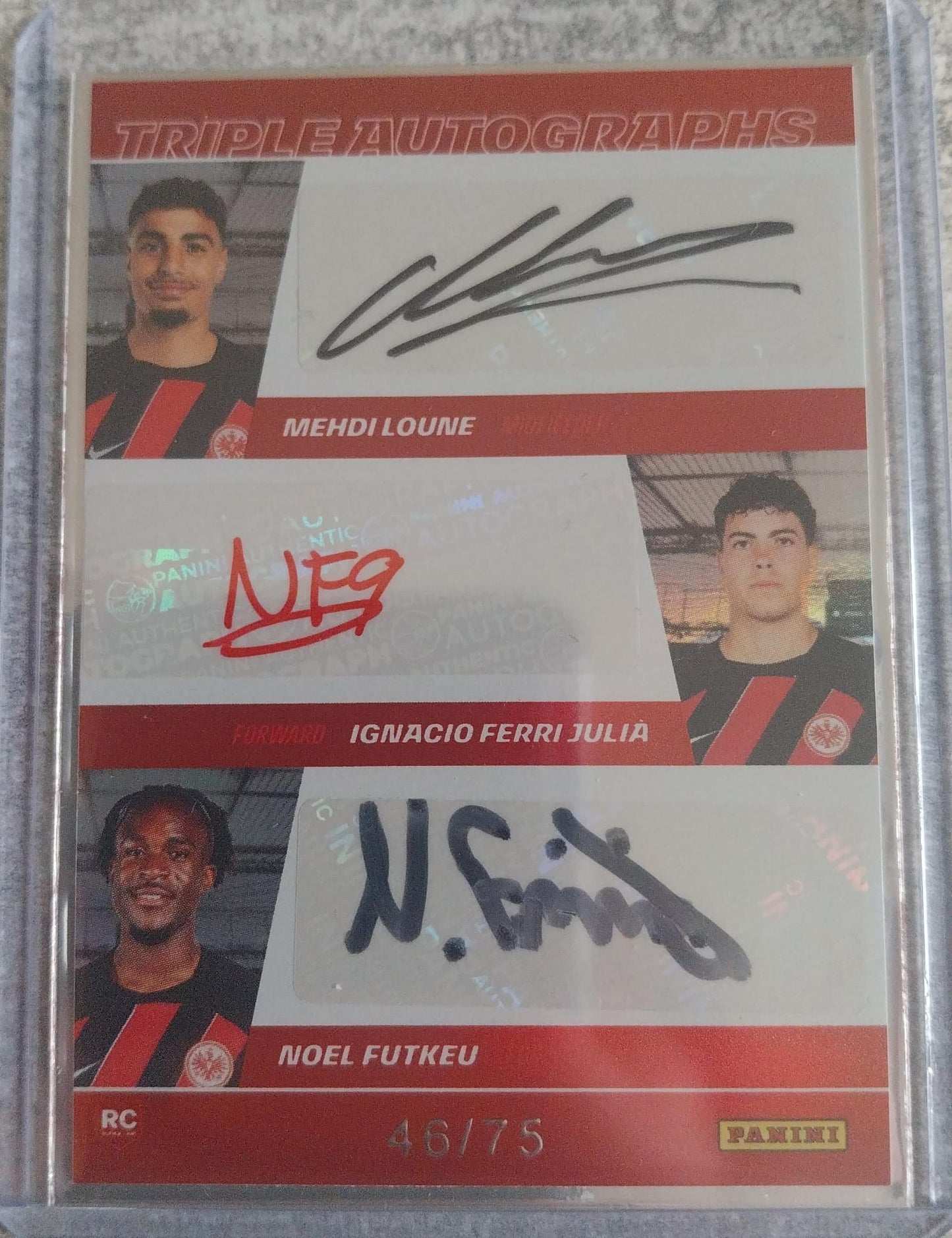 Triple Autogramm: Loune - Ferri Julia - Futkeu /75