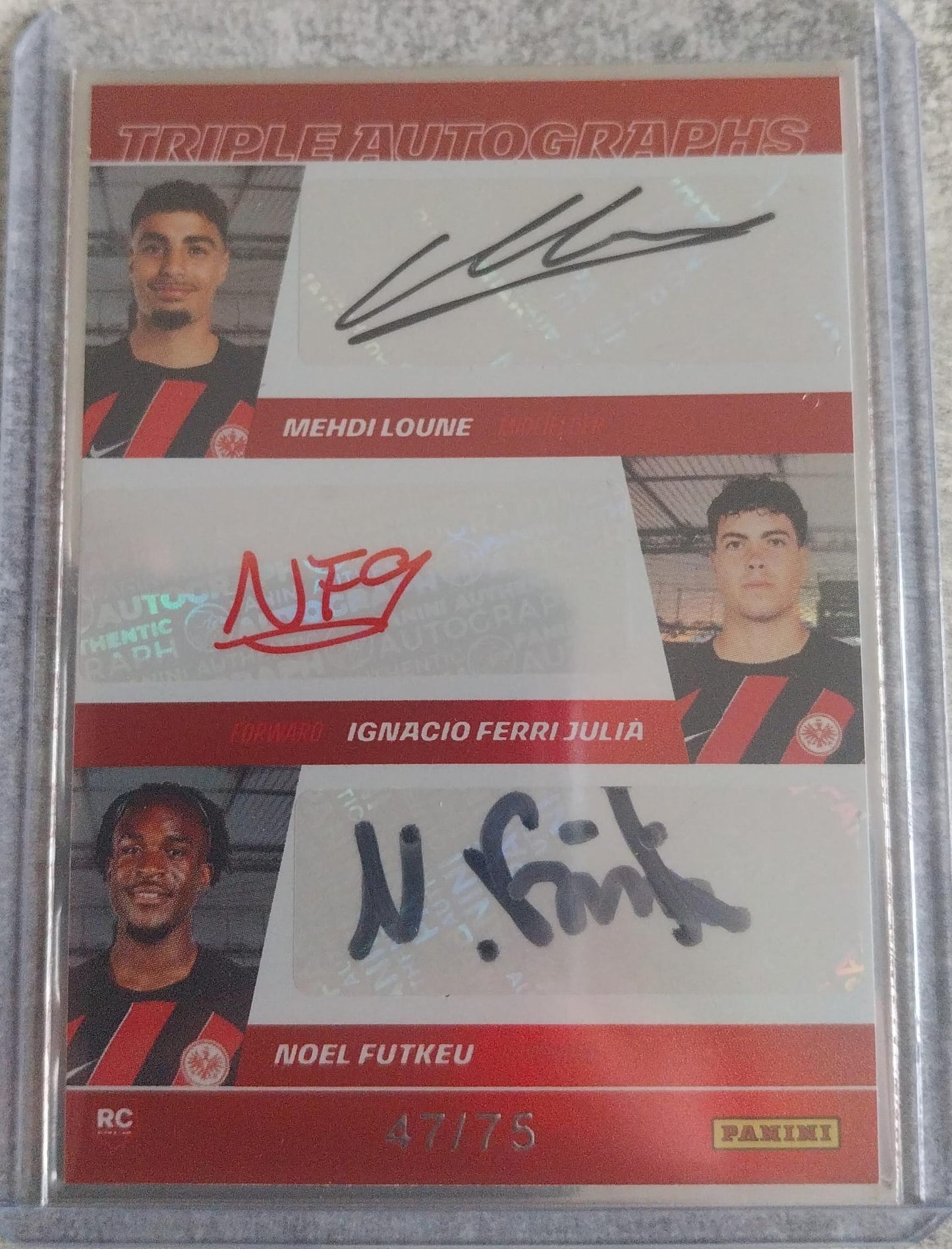 Triple Autogramm: Loune - Ferri Julia - Futkeu /75