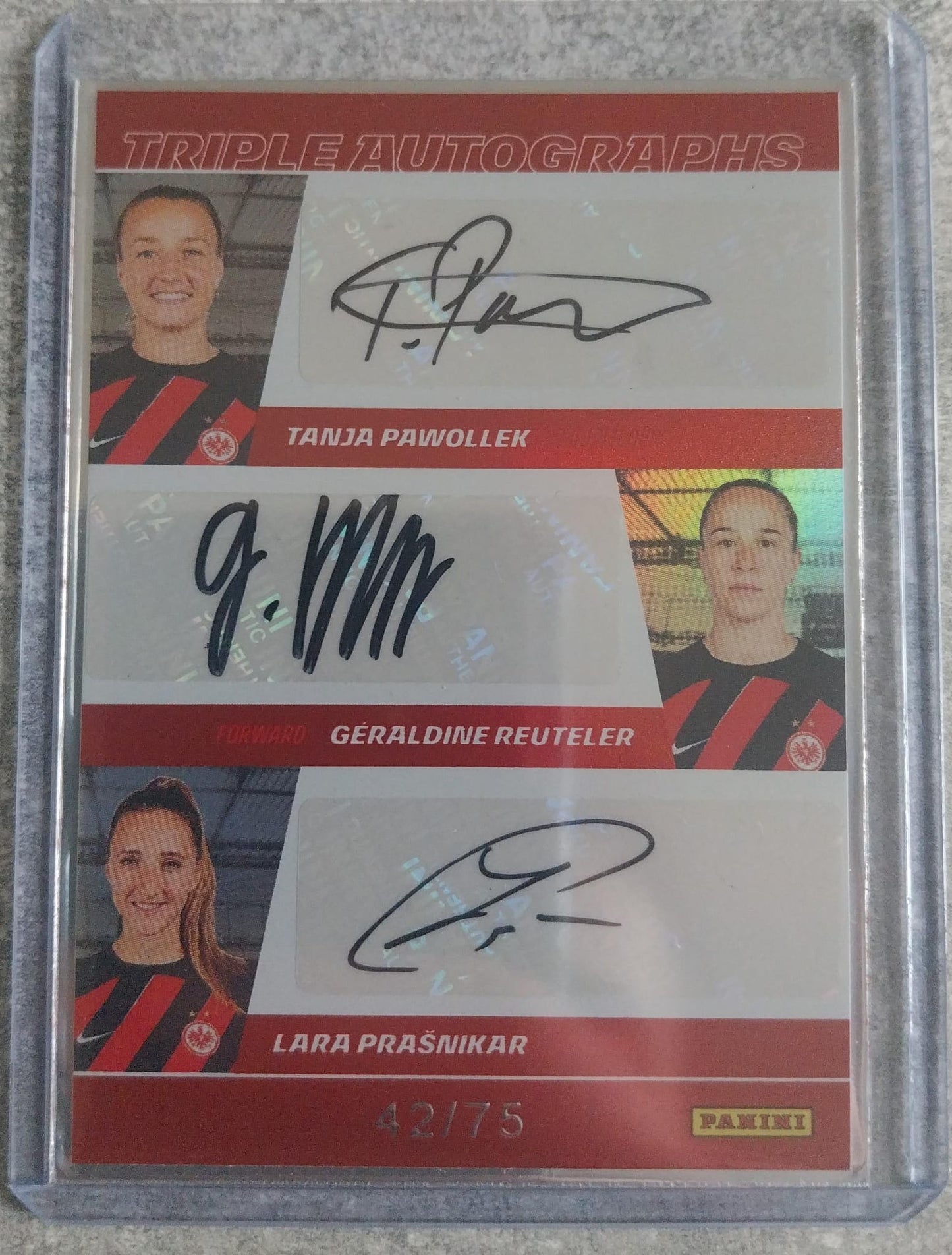 Triple Autogramm: Pawollek - Reuteler - Prasnikar /75