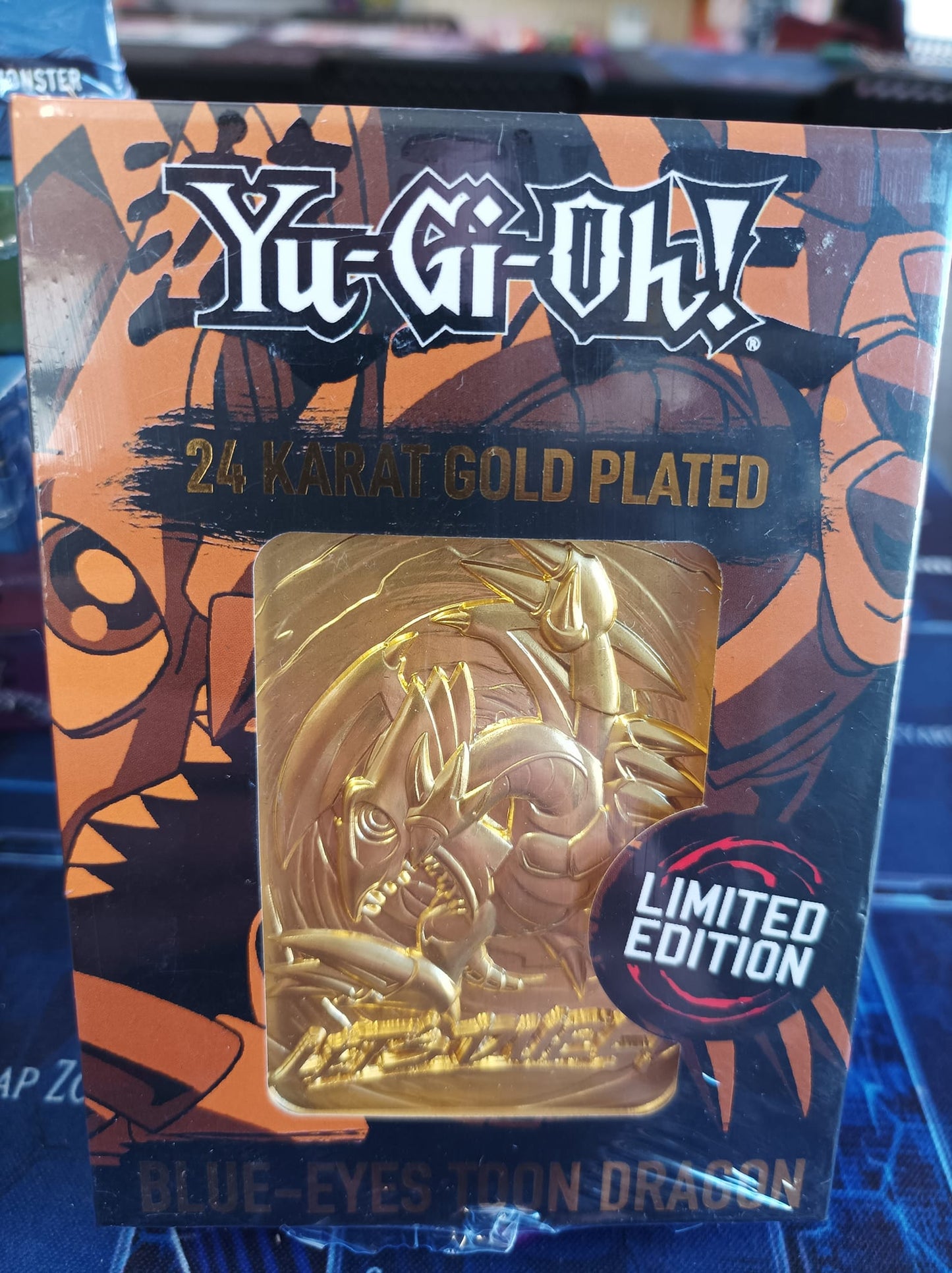 Blauäugiger Toon-Drache - Gold Metal Card