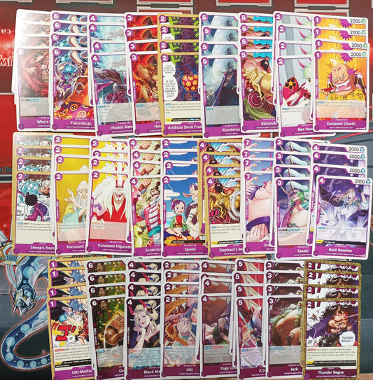 One Piece Lila-Set - 104 Karten - OP01-EN