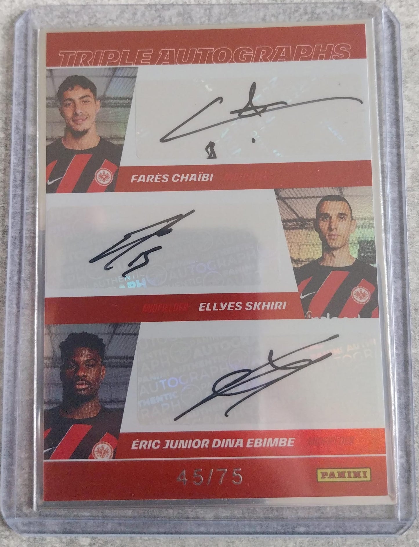 Triple Autogramm: Chaibi - Skhiri - Ebimbe /75