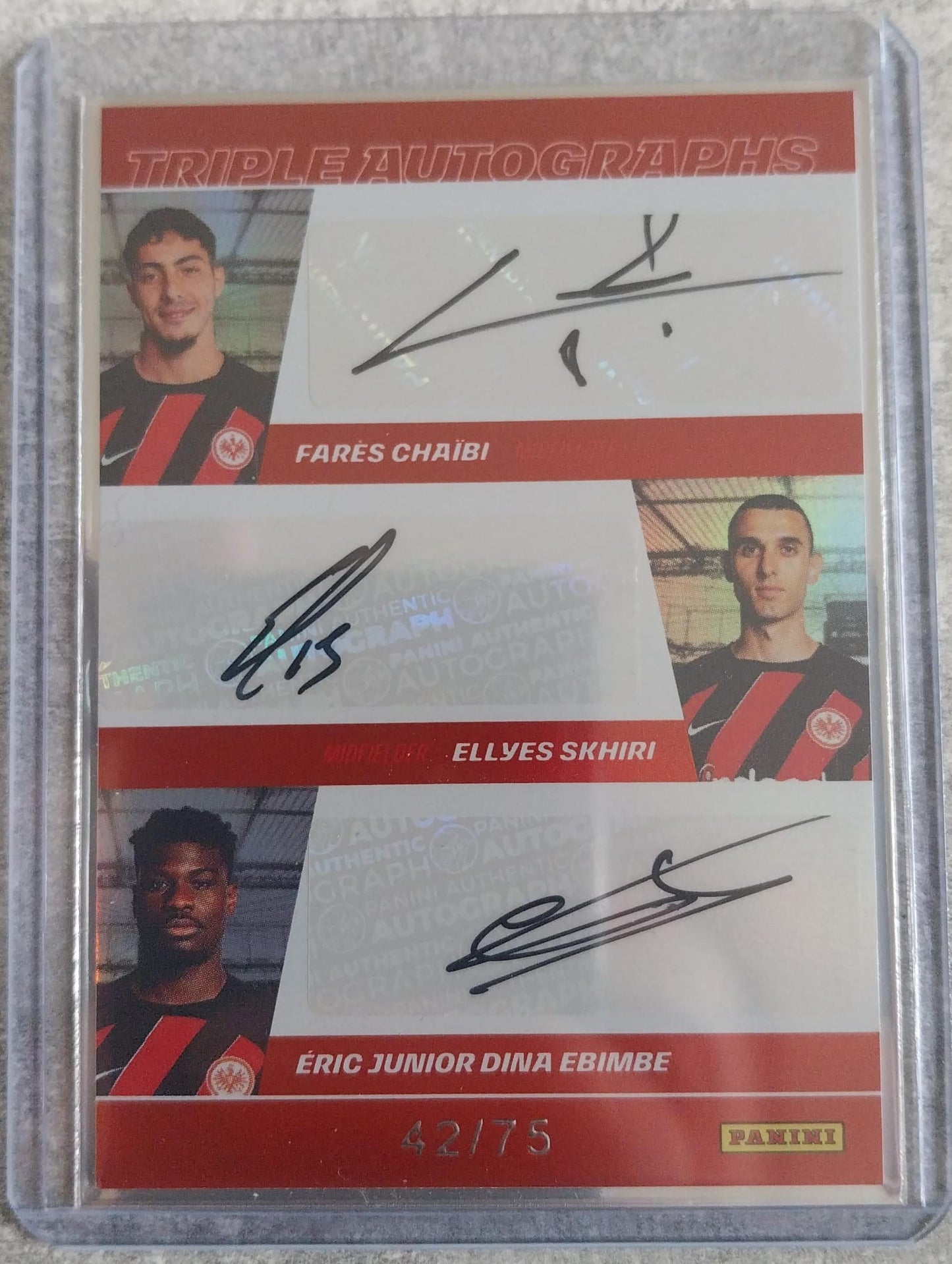 Triple Autogramm: Chaibi - Skhiri - Ebimbe /75
