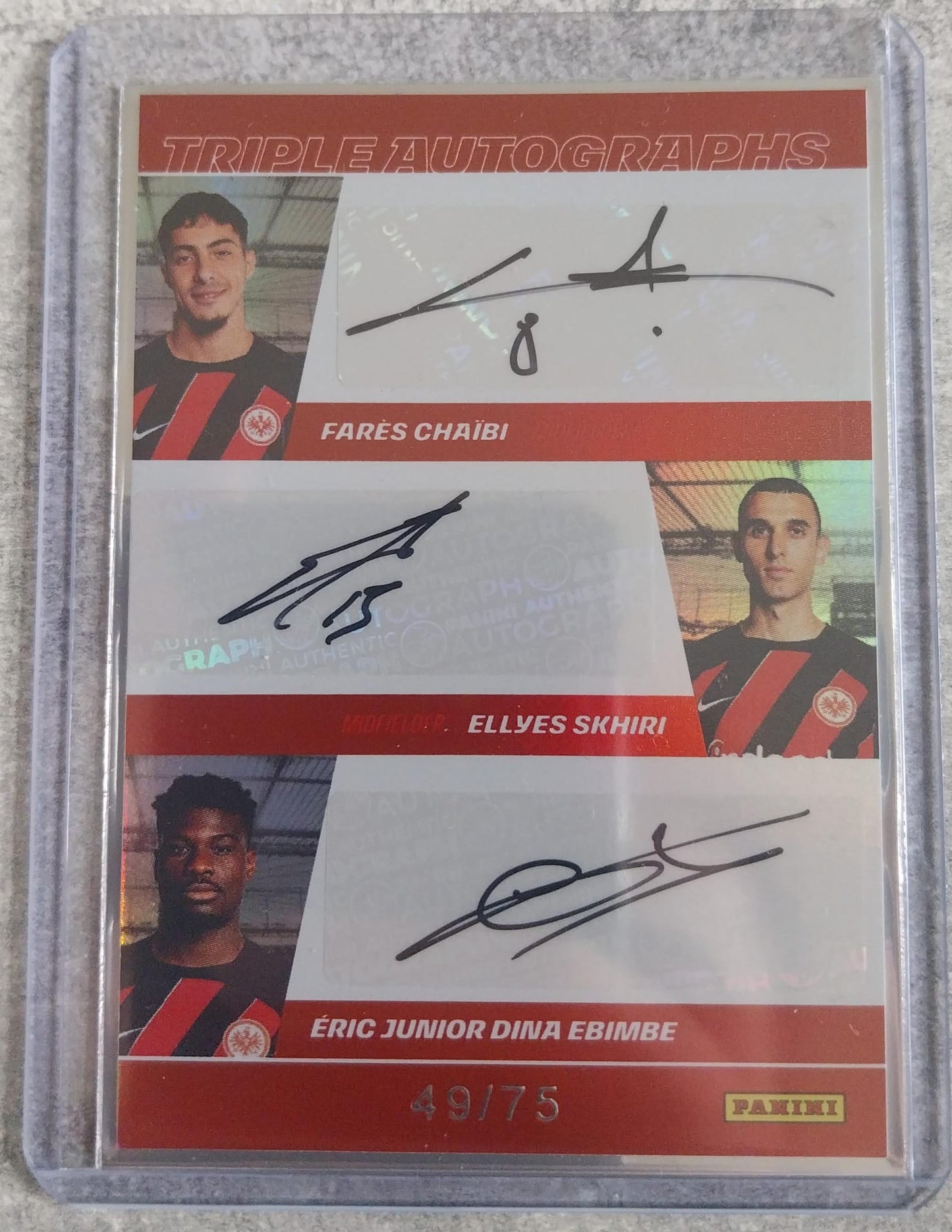 Triple Autogramm: Chaibi - Skhiri - Ebimbe /75