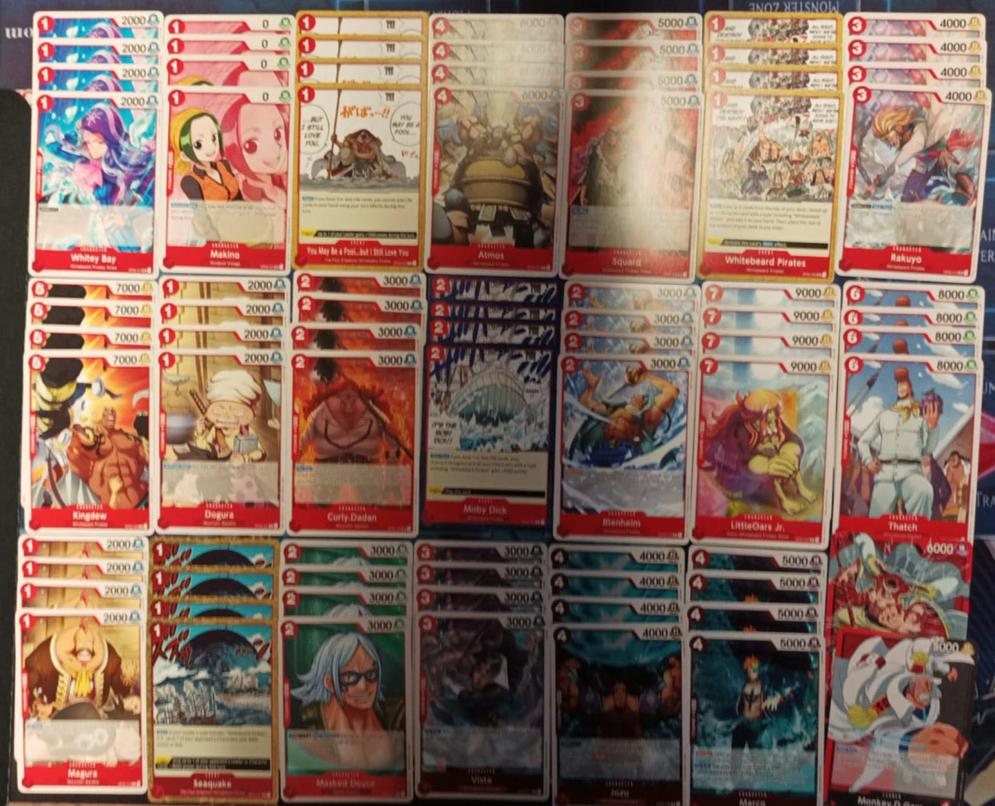 One Piece Rot-Set - 82 Karten - OP02-EN