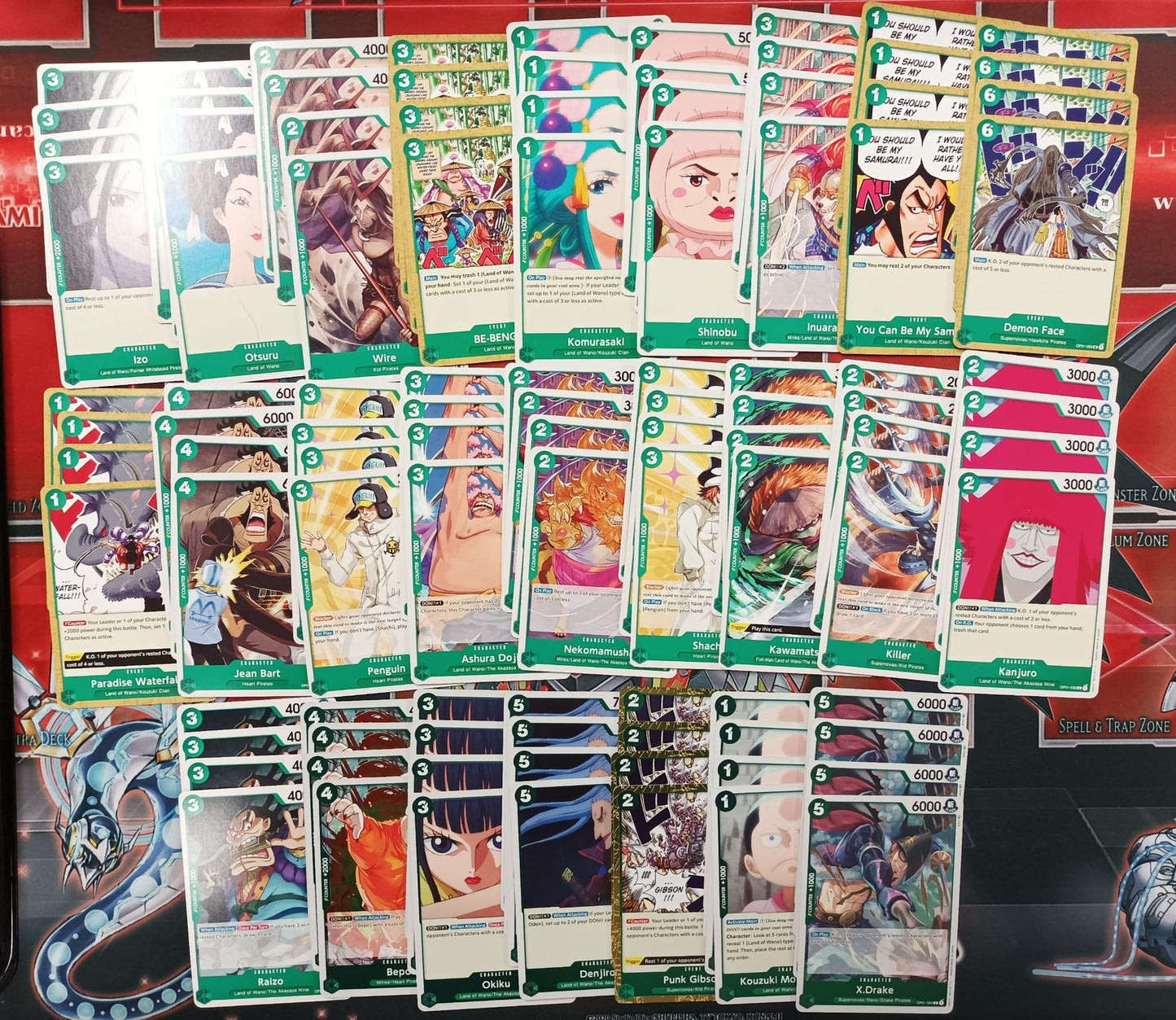 One Piece Grün-Set - 100 Karten - OP01-EN